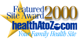 This is where there is an image of the HealthAtoZ.com Award.